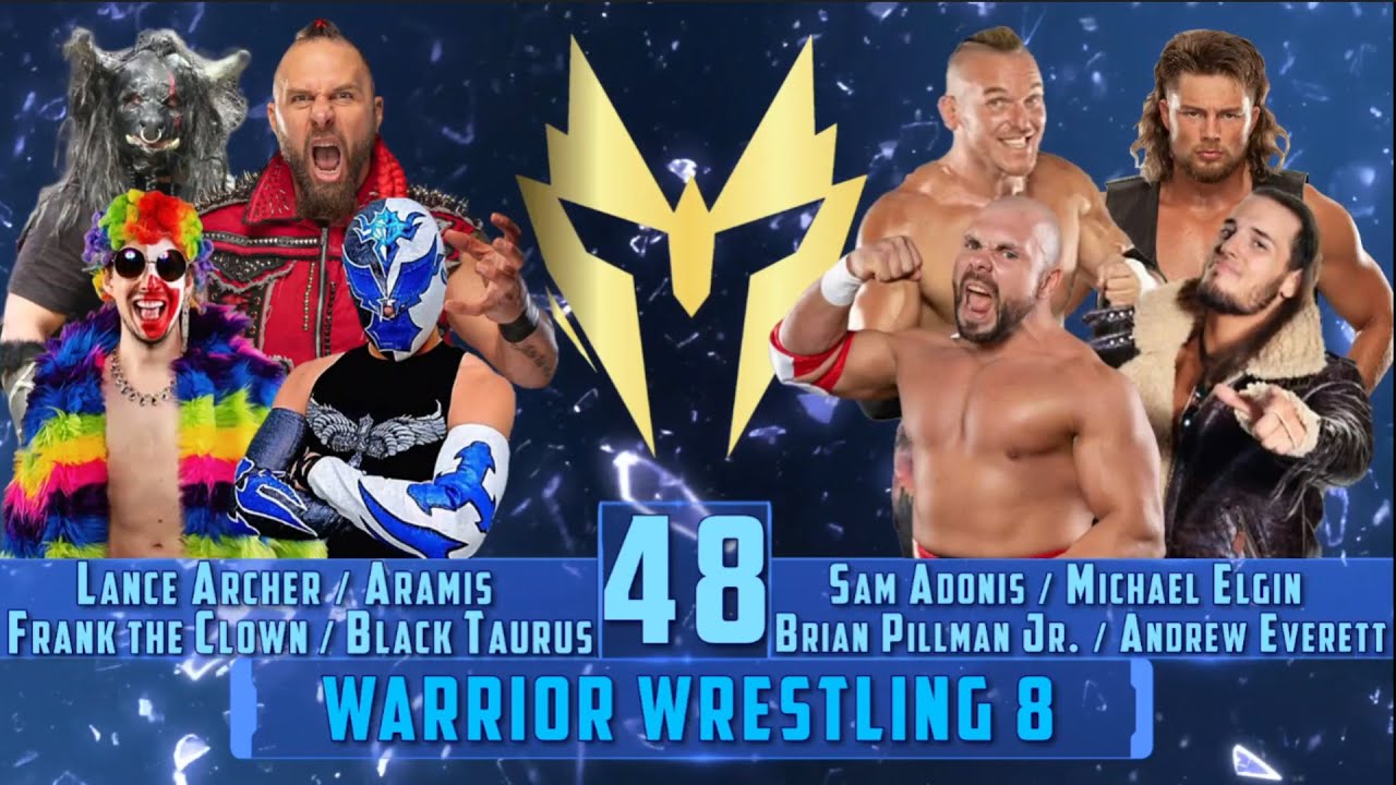 War of Attrition Archer, Aramis, Frank The Clown, Black Taurus, Adonis, Elgin, Pillman Jr,  Everett