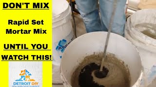 Mixing Rapid Set Mortar Mix *THE RIGHT WAY*! | Concrete Countertops DIY