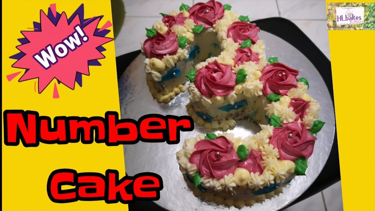 How To Make A Number 3 Cake numbercake cake flowercake hlbakes How To Make A Number 3 Cake numbercake cake flowercake hlbakes