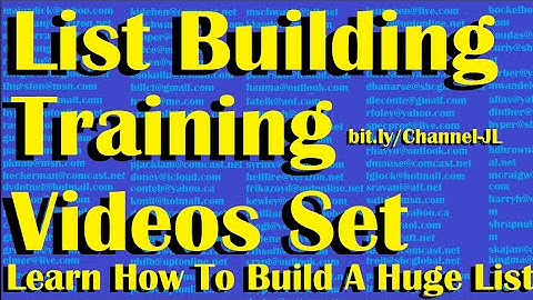 List Building Training Videos Set -12 Videos - Learn How To  Build A Huge List