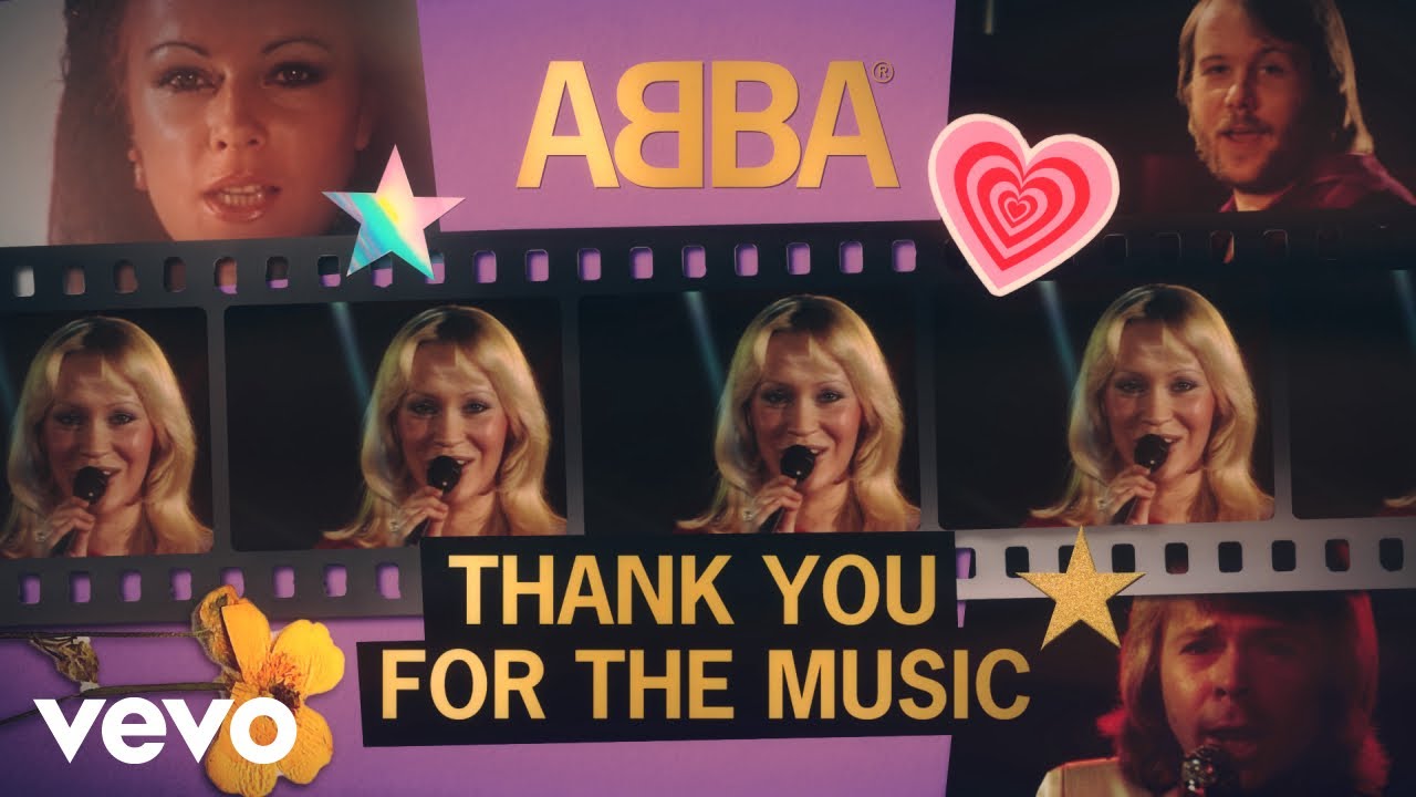 ABBA   Thank You For The Music Official Lyric Video