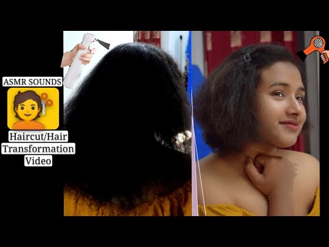 #LockdownCUT Hair Cutting✂️-Water Spray💇- Intense ASMR Scissor Sounds- Hair Transformation-Hair Play