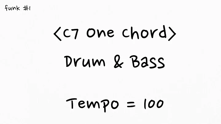 C7 One Chord Backing Track  (Drum & Bass, Tempo = 100)