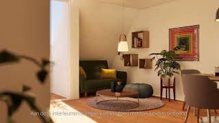 Grosthoeve - De Hooiberg - boven - interieurrenderingen