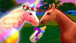 What happens when a unicorn has a baby with a normal horse?