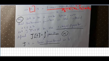 Linear Functionals, theory and exemples 1
