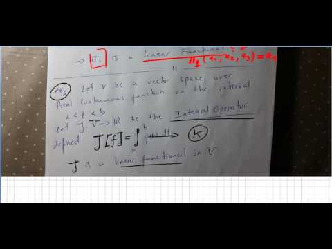 Linear Functionals, theory