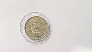 25 PESETAS. 1957. SPAIN.
