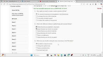 Electronic Systems Design Hands on Circuits and PCB Design with CAD Software Assignment 11 Solution