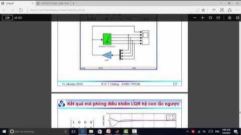 PART2: CONTROL OF INVERTED PENDULUM USED LQR/ĐIỀU KHIỂN CON LẮC NGƯỢC SỬ DỤNG ĐIỀU KHIỂN LQR