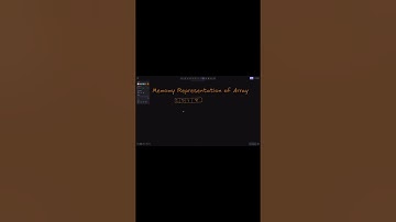 Array Memory Representation - Part 1