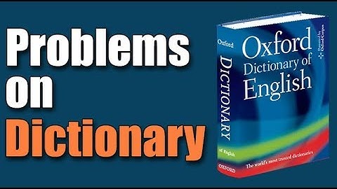 Dictionary problem in permutation and combination  Concept & Logic