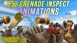 CS2 ALL GRENADE ANIMATIONS - RARE GRENADE INSPECT ANIMATIONS