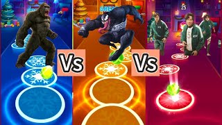 What is the best movie? 🤔 King Kong 🆚 Venom  🆚 Squid game | Tiles Hop EDM RUSH #squidgame