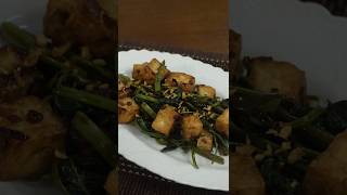 Stir-Fried Kangkong and Tofu