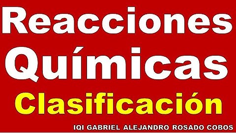 Reacciones Químicas. CLASIFICACIÓN. Ejemplos paso a paso con tips.