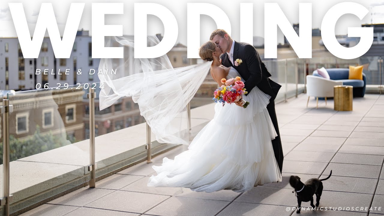 Belle & Dain's Colorful rooftop wedding // The Jasper Hotel // Fargo, North Dakota
