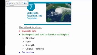 Ch 7 Scatterplots, Association, and Correlation
