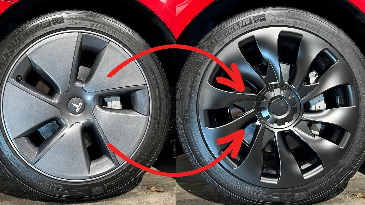 EVBASE Tesla Model 3 18" Uberturbine Wheel Covers: Get Ready to Turn ...