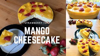No-Bake best Cream \& light Mango Cheesecake Recipe