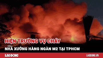 Hiện trường vụ cháy nhà xưởng hàng ngàn m2 tại TPHCM| Báo Lao Động