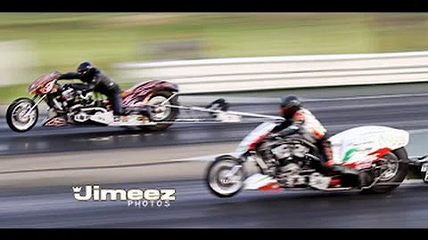 DOUG HORNE'S TOP FUEL NITRO HARLEY WHEELS UP RUNS ...