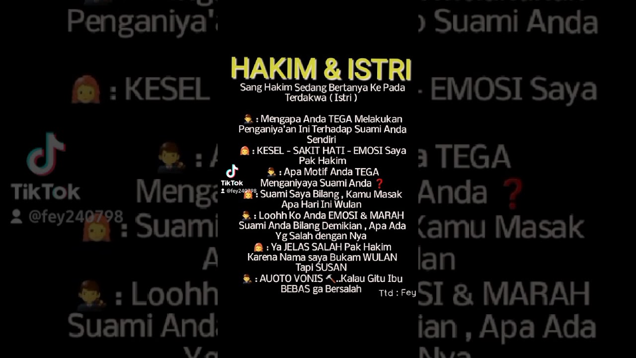 Hakim Vs Istri Youtube