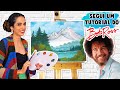 SEGUI UM TUTORIAL DE BOB ROSS e PINTEI MEU PRIMEIRO QUADRO | Paula Stephânia