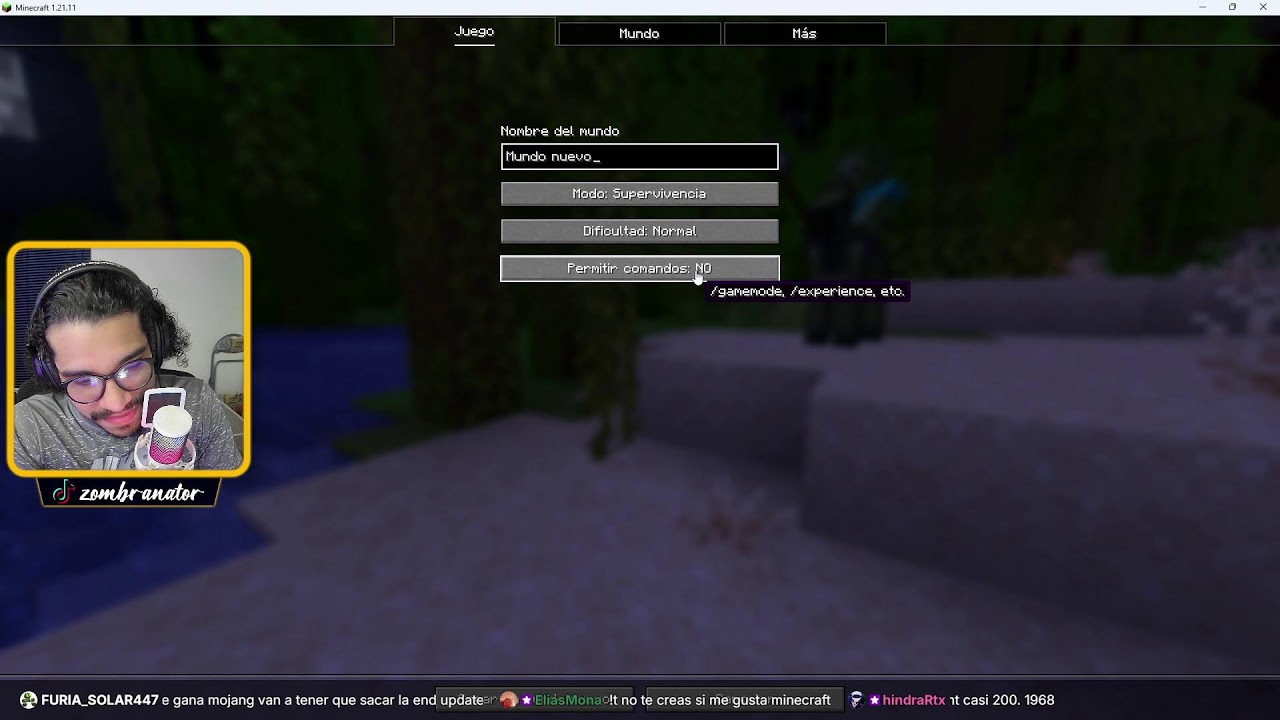 Nace un NUEVO Mundo pero se cortó el live!! Por fin Minecraft en DIRECTO - ZOMBRA