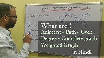 Graph terminology in Data structure in Hindi