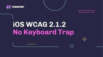 How to fix iOS WCAG 2.1.2 No Keyboard Trap Accessibility Violations