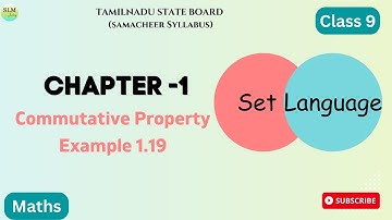 Class 9 | Set Language | Chapter-1 | Commutative Property | Example 1.19 | Tamilnadu state board