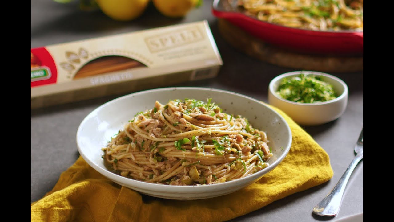 Spaghetti with Tuna, Capers & Lemon | SanRemoPasta