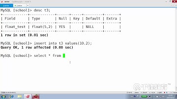 千锋Linux教程：8  MySQL数据类型 float