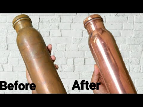 DIY How to Clean Copper Bottles Easily || Simple method to clean Inside copper bottle