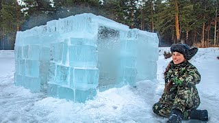 Building An ICE FORT with PANORAMIC windows! It doesn't make sense, but it's beautiful