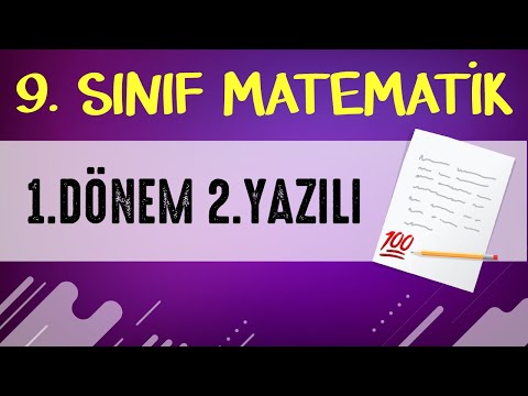 Matematik 9. Sınıf 1. Dönem 2. Yazılı Çalışması💯 | ŞENOL HOCA