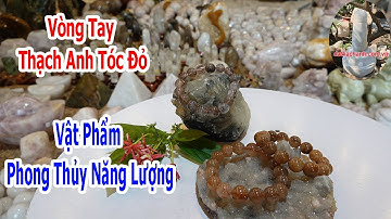 Vòng Tay Đá Thạch Anh Tóc Đỏ Vật Phẩm Phong Thủy Năng Lượng