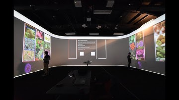 Multi-person Spatial Interaction in a Large Immersive Display Using Smartphones as Touchpads