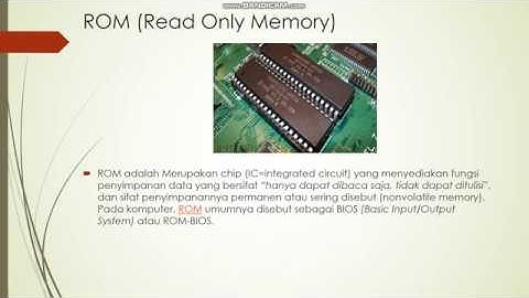 MEMORI (ROM&RAM) - Sistem Mikroprosesor