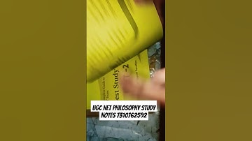 UGC NET Philosophy Study Notes 7310762592 #ugcnet #ugcnetexam #philosophy