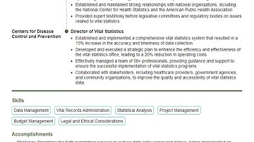 Build a Director of Vital Statistics Resume | ResumeGemini
