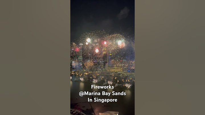 Fireworks at Marina Bay Sands in Singapore