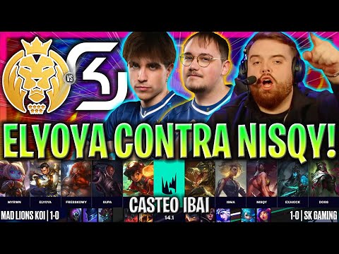IBAI CASTEA A KOI con ELYOYA contra NISQY!🔥 - MDK vs SK LEC INVIERNO 2024 ESPAÑOL LVP
