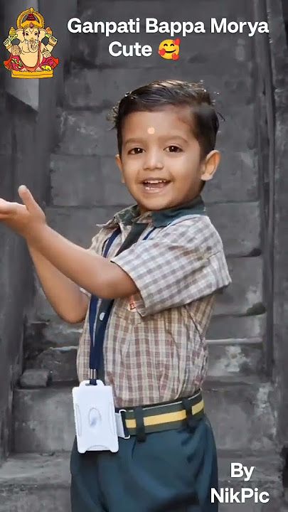 Amcha papani ganpati aanla  || Boy with Cute expression 🥰#viral #ganpatibappamorya #ganpathisongs