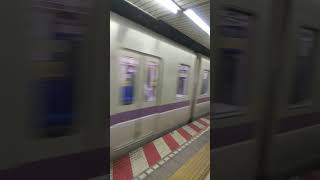 【清澄白河駅】東京メトロ半蔵門線08系電車004 押上行の到着（地下鉄）Tokyo Metro Hanzōmon Line Kiyosumi-shirakawa Station JAPAN TRAIN