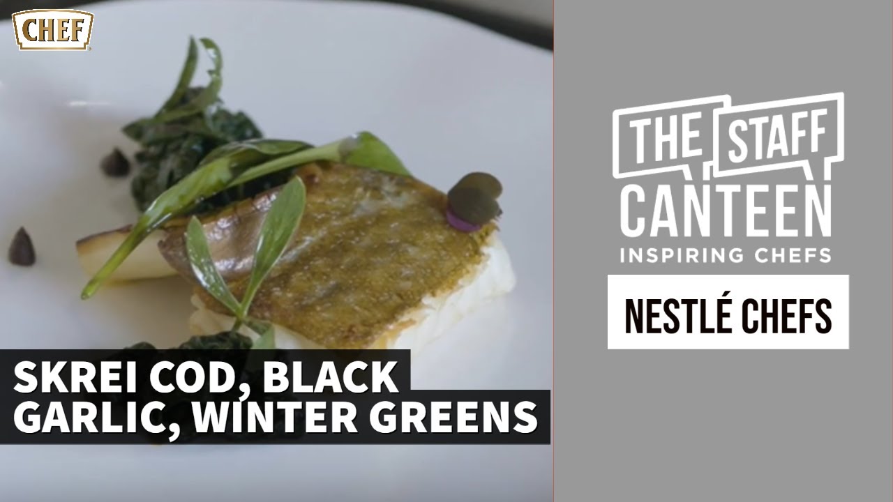 Skrei Cod, Black Garlic, winter greens YouTube