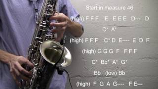 How to play To The Stars - Alto Sax