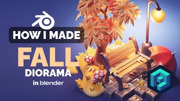 Fall Diorama in Blender - 3D Modeling Process | Polygon Runway