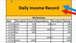 how to creat daily income record make your work easy with daily skills. daily income record. expense by ComputerSkills 446 views 4 months ago 11 minutes, 3 seconds